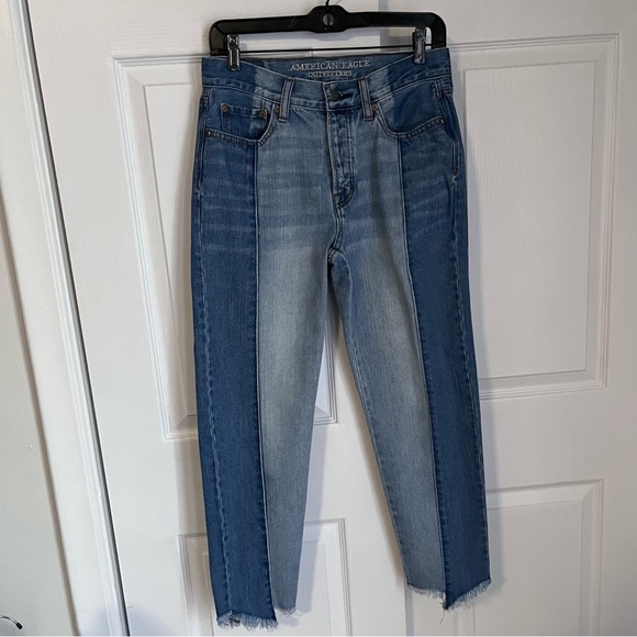 AMERICAN EAGLE VINTAGE HI-RISE TWO TONE JEANS - Picture 4 of 14